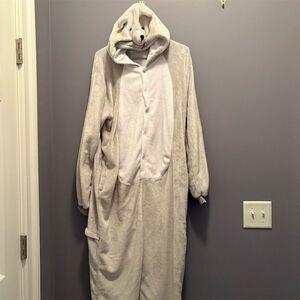 Unisex XL Gray Bear One Piece Suit